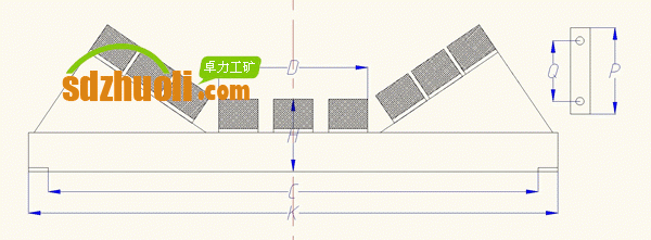 缓冲床,缓冲条的尺寸标注